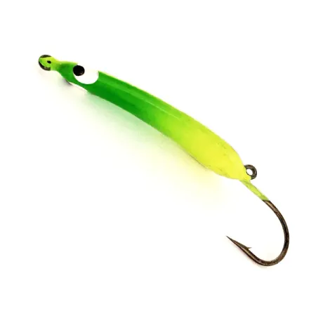 Jack's Jigs Ice Vertikal-Jig, Gelb/Grün, 7g, Horizontal-Öse, #11759