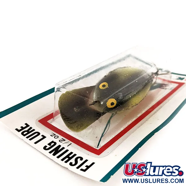 Kmart Kresge #K02 Crankbait, Gelb/Schwarz/Glitter, 14g, #11835