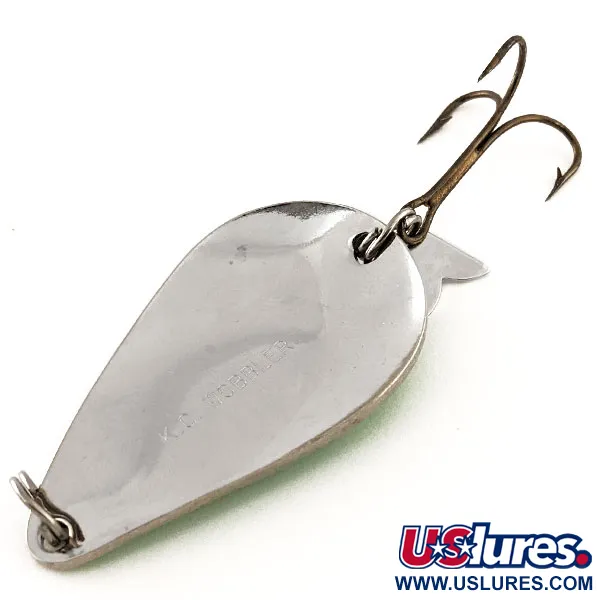 Acme K.O. Wobbler Blinker, Nickel/Grün, 21g, Sonic-Schwanz, #11863