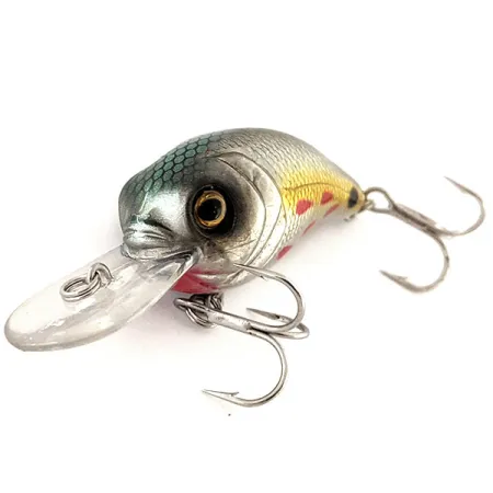 Bass Pro Shops XPS Lazer Eye Crankbait, Silber-Gold, 9g, Rassel, #11875