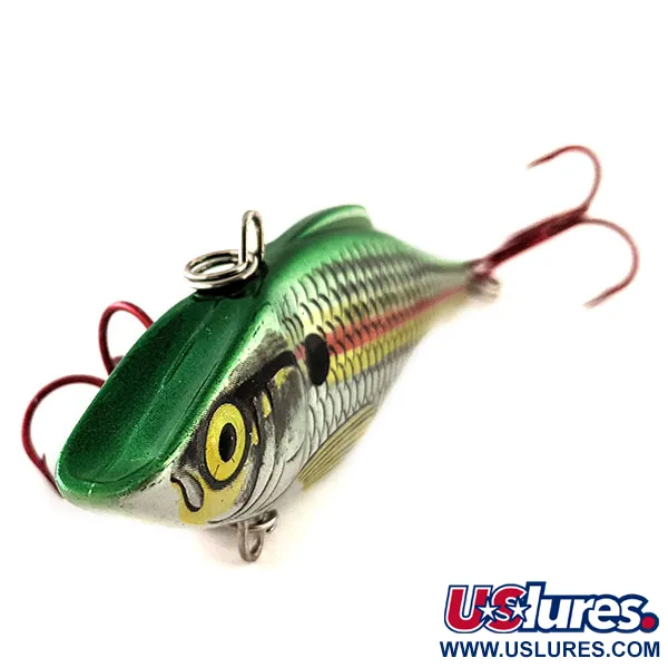 Rapala Rattl'n RAP 08 Sinkender Crankbait, Grün/Silber, 20g, Rassel, #11880