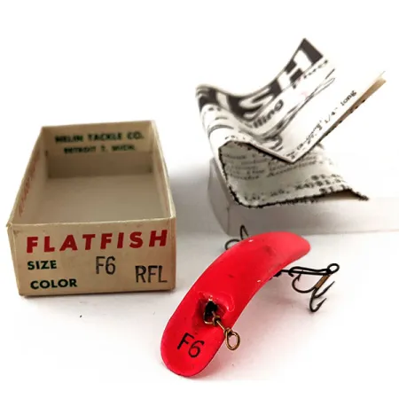 Flatfish F6 Helin Tackle UV Wobbler, Fluoreszierendes Rot, 3g, #11910