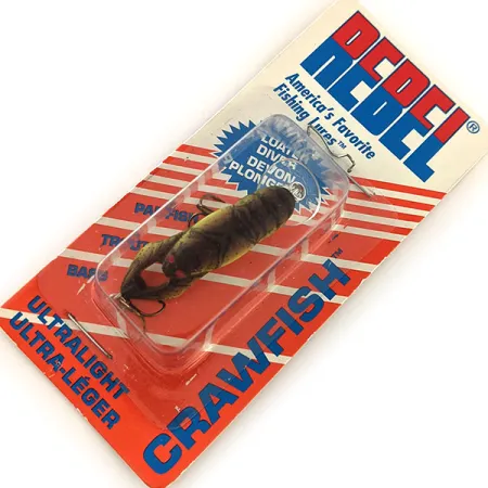 Rebel Crawfish Crankbait, Olivbraun, 2.5g, Flachläufer, #11934