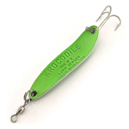 Luhr Jensen Krocodile Die #3 UV Blinker, Grün, 10g, UV-Licht, #11967