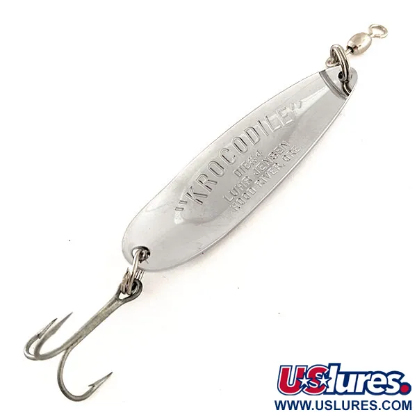 Luhr Jensen Krocodile Die #4 Blinker, Nickel/Blau, 14g, USA, #11969