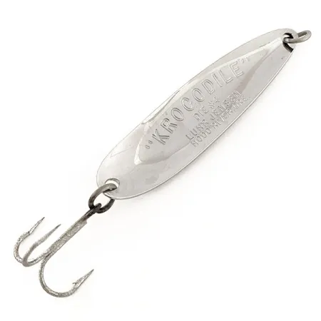 Luhr Jensen Krocodile Die #4 Blinker, Nickel/Grün, 14g, Glow, #11989
