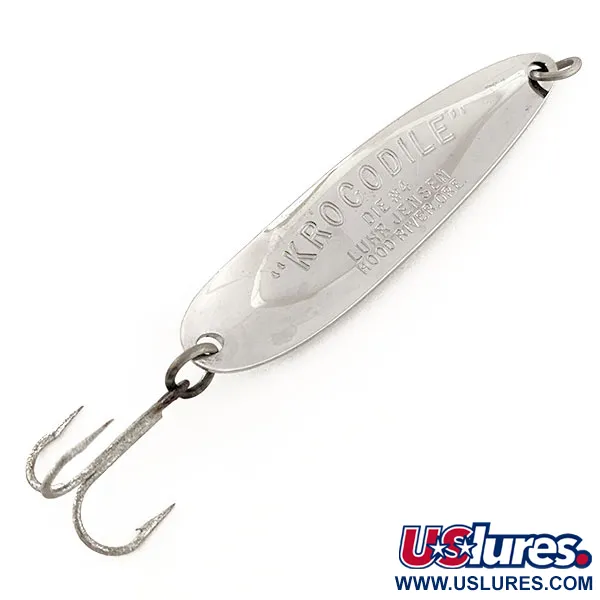 Luhr Jensen Krocodile Die #4 Blinker, Nickel/Grün, 14g, Glow, #11989