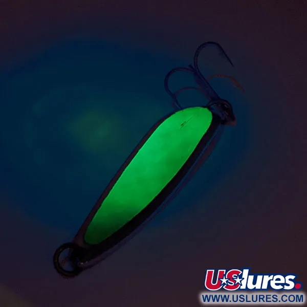 Luhr Jensen Krocodile Die #4 Blinker, Nickel/Grün, 14g, Glow, #11989