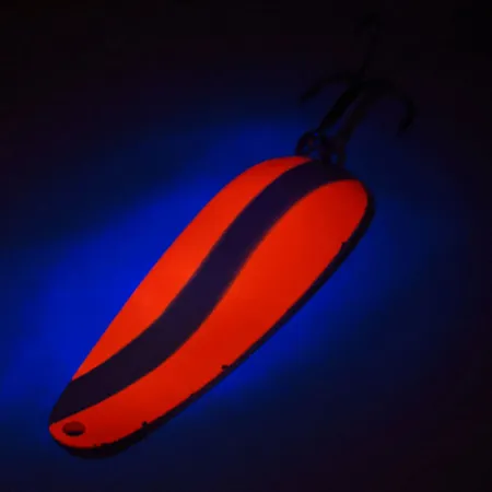 Worth Chippewa Steel Spoon UV Blinker, Rot-Cremeweiß, 35g, UV, #12128