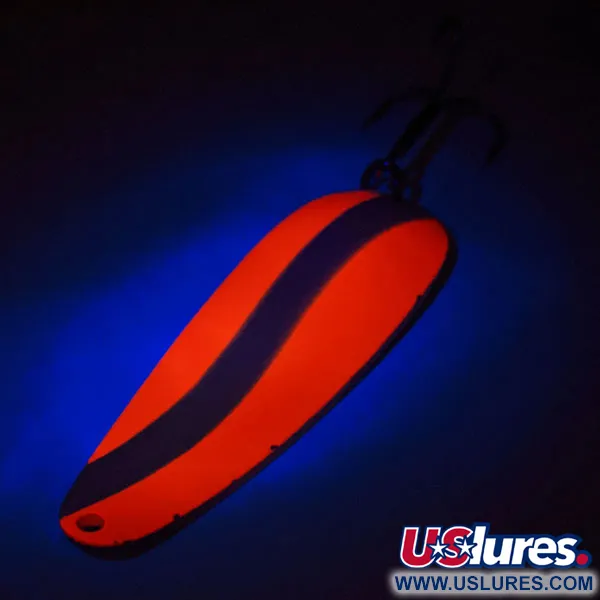 Worth Chippewa Steel Spoon UV Blinker, Rot-Cremeweiß, 35g, UV, #12128