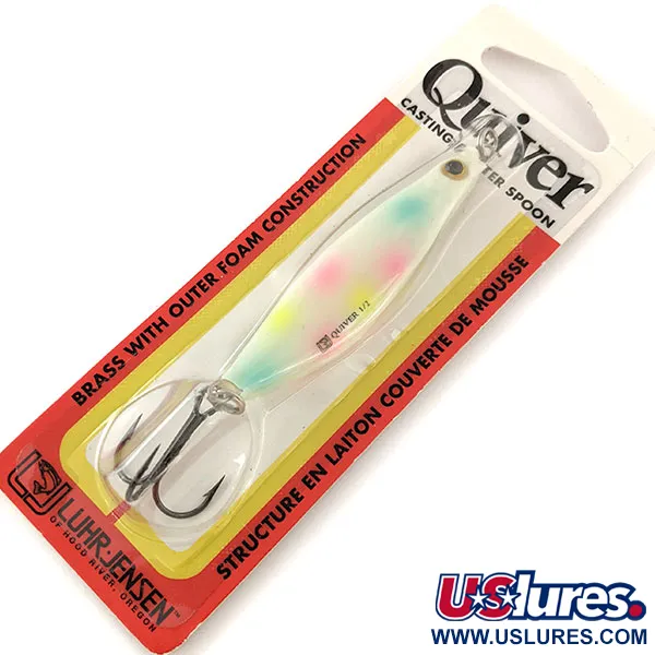 Luhr Jensen Quiver Blinker, Pearls/Glow, 14g, Foam-Core, #12050