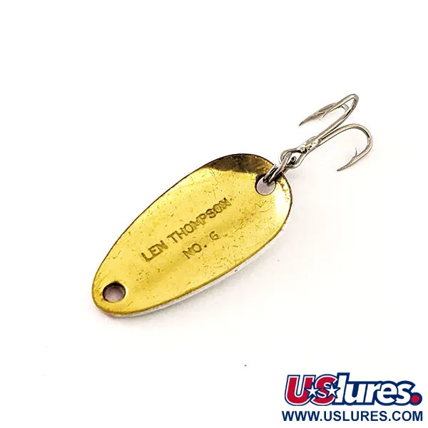 Len Thompson #6 Blinker, Rot / Weiß / Gold, 3,5g, Messingkörper, #12066