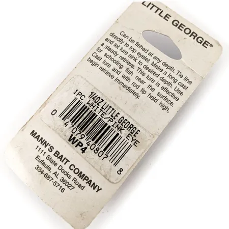 Mann's Little George Tailspinner, Weiß/Nickel geh., 12g, #12184