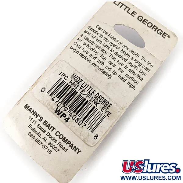 Mann's Little George Tailspinner, Weiß/Nickel geh., 12g, #12184