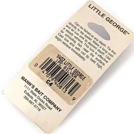 Mann's Bait Little George Tail Spinner, Nickel gehämmert, 12g, #12135