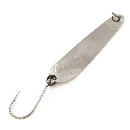 Luhr Jensen Flutter Spoon Glow Schlepplöffel, Nickel/Weiß/Gelb, 4g, #12142