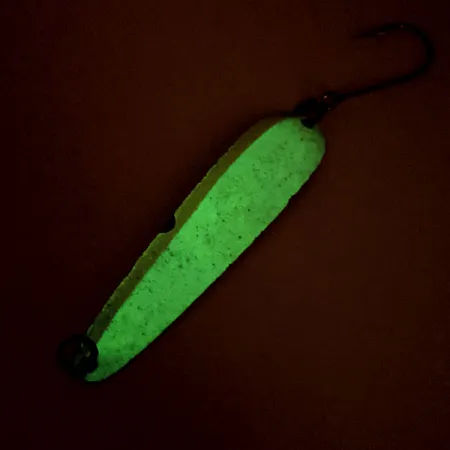 Luhr Jensen Flutter Spoon Glow Schlepplöffel, Nickel/Weiß/Gelb, 4g, #12142