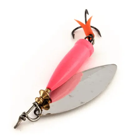 Blue Fox Super Vibrax Salmon UV Spinner, Nickel/Pink, 33g, UV, #12161