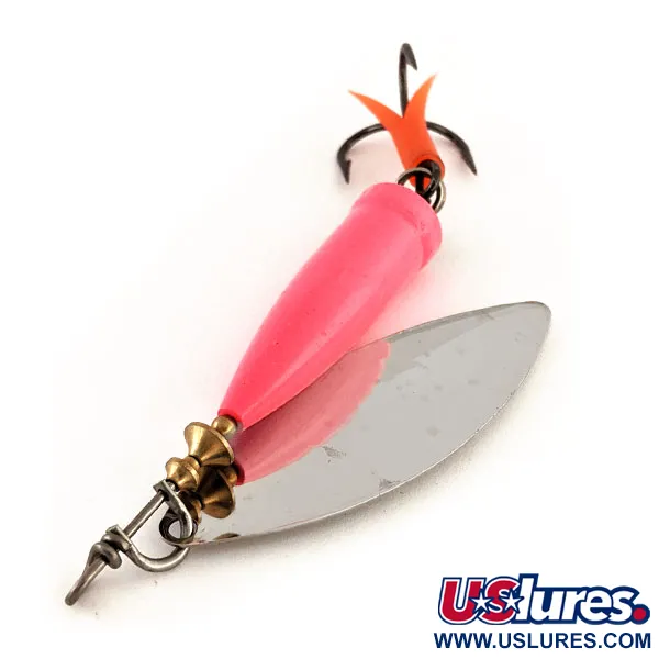 Blue Fox Super Vibrax Salmon UV Spinner, Nickel/Pink, 33g, UV, #12161