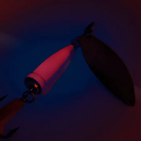 Blue Fox Super Vibrax Salmon UV Spinner, Nickel/Pink, 33g, UV, #12161