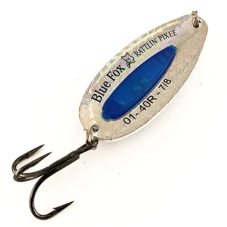 Blue Fox Rattlin Pixee Blinker, Nickel / Blue, 24g, Rassel, #12245