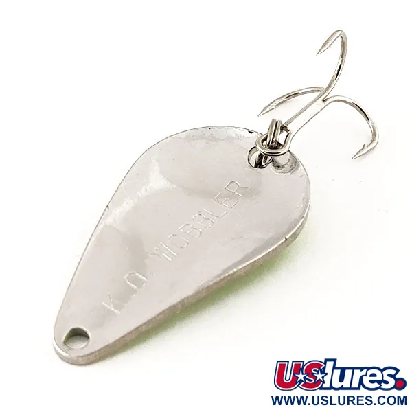 Acme K.O. Wobbler UV Blinker, Nickel / Grün, 14g, UV-aktiv, #12259