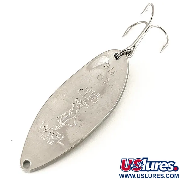 Little Cleo (Hula Girl) Blinker, Weiß/Grün/Glitter/Nickel, 21g, #12267