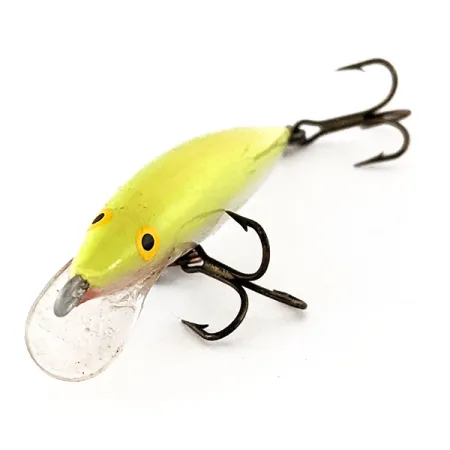 Rapala Original Floater F6 Wobbler, Chartreuse, 3g, Balsa, #12280