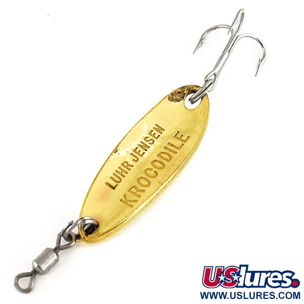 Luhr Jensen Krocodile Blinker, Gold, 7g, Weitwurf-Körper, #12315