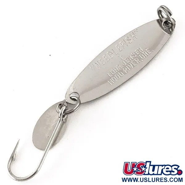 Luhr Jensen Needlefish 1 Blinker, Nickel / Blau, 2g, Zusatzblatt, #12324