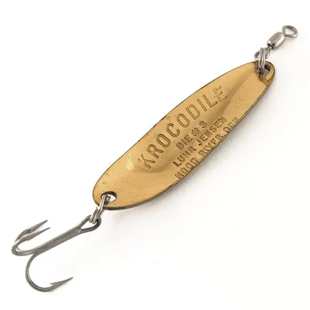 Luhr Jensen Krocodile Die #3 UV Blinker, Messing/Rot, 10g, UV, #12325