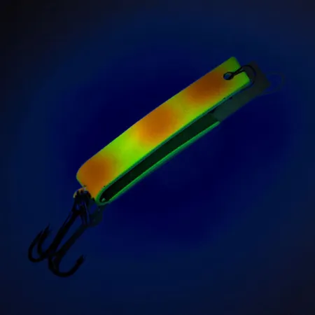 South Bend Super-Duper 503 UV Blinker, Chartreuse/Rot, 4.3g, #12331