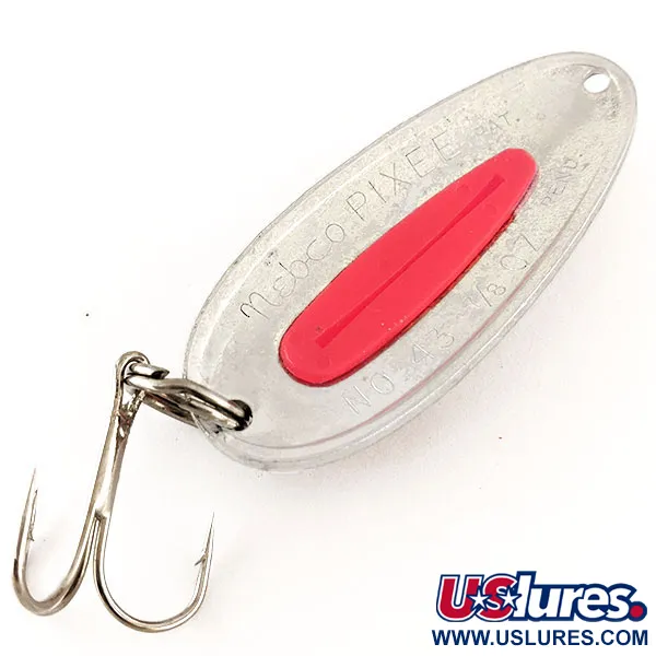 Nebco Pixee UV Blinker, Gehämmerter Nickel/Rot, 24g, UV, #12362