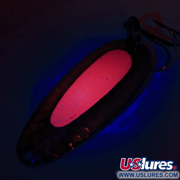 Nebco Pixee UV Blinker, Gehämmerter Nickel/Rot, 24g, UV, #12362