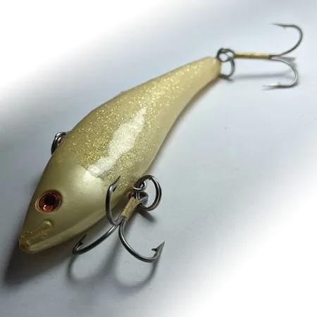 Saurus Vibra-Zarus Vibrationsköder, Gelb-Glitter, 14g, JDM, #12433