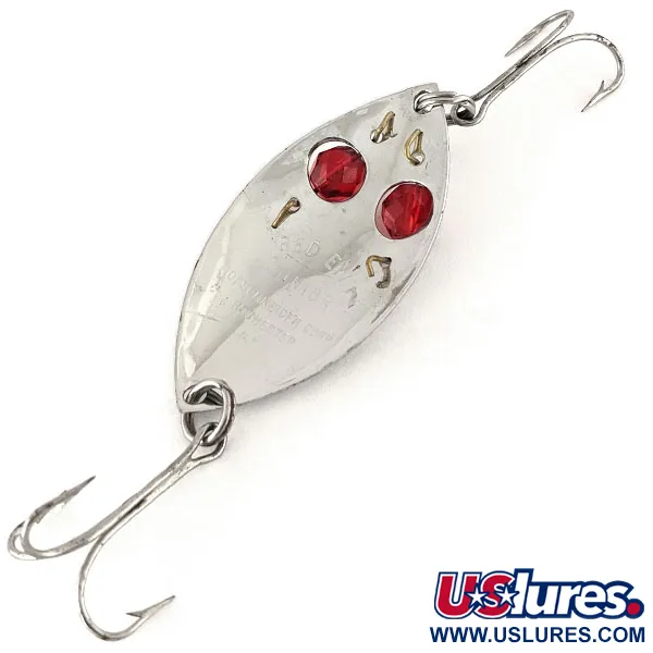 Hofschneider Red Eye junior Blinker, Nickel / Rot, 13g, Vintage, #12440