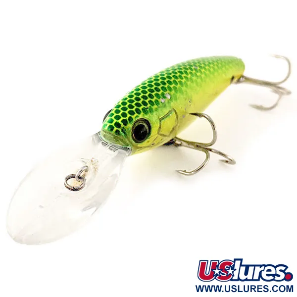 Cotton Cordell Deep Minnow UV Wobbler, Chartreuse, 7g, UV-aktiv, #12459