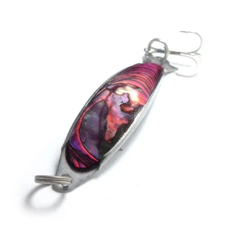 Salm The Killer Red Abalone Pearl Minnow Blinker, Rot/Nickel, 8g, #12477