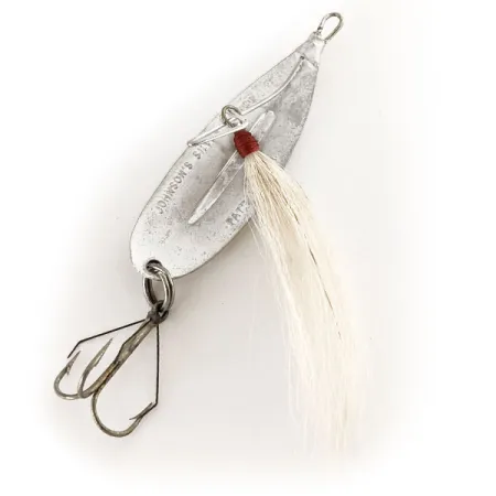 Johnson Silver Minnow Triple Hook Blinker, Silber, 7g, Bucktail, #12489