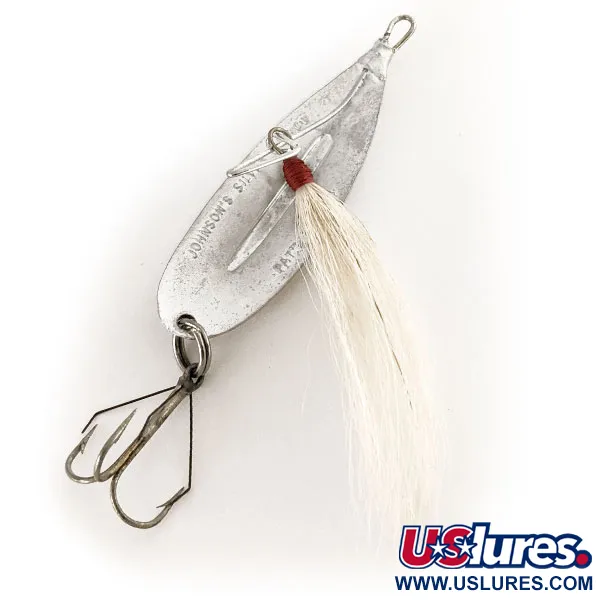 Johnson Silver Minnow Triple Hook Blinker, Silber, 7g, Bucktail, #12489