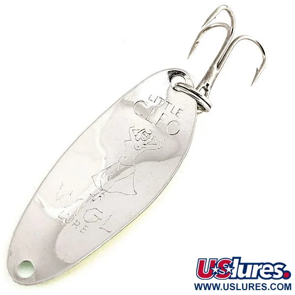 Little Cleo (Hula Girl) Schlepplöffel UV, Gelb / Grün, 4g, Vintage, #12518