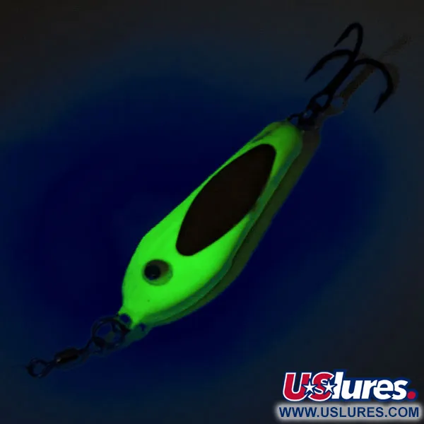 Bubba-Baits Zig Zag Spoon Pilker, Chartreuse, 25g, UV-Glow, #12572