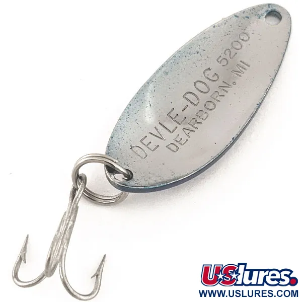 Dardevle Devle Dog 5200 Blinker, Nickel / Blau, 7g, Vintage, #12652