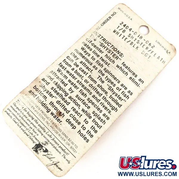 Luhr Jensen Shyster Spinner, Nickel/Weiß, 3.5g, Federdrilling, #12689