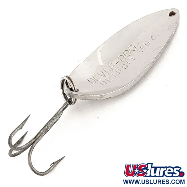 Dardevle Devle Dog 5400 Blinker, Nickel, 18g, Detroit USA, #12824