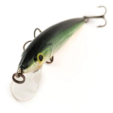 Rapala Husky Jerk 10 Wobbler, Silber-Grün-Gold, 10g, Schwebend, #12839