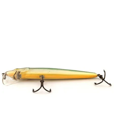 Rapala Husky Jerk 10 Wobbler, Silber-Grün-Gold, 10g, Schwebend, #12839