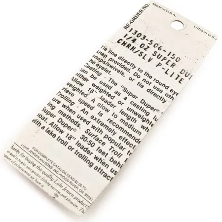 Luhr Jensen Super-Duper 506 Blinker, Nickel/Rot, 7g, Vintage, #12846