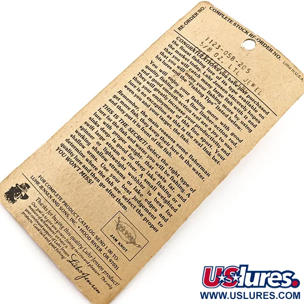 Luhr Jensen Little Jewel Blinker, Gelb / Rot, 18g, Vintage, #12908