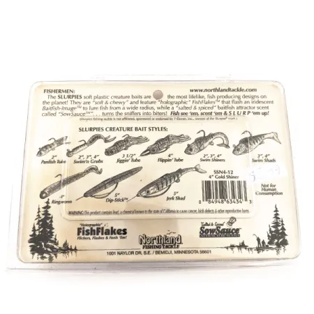 Northland Slurpies Swim Shiner Gummifisch, Gold-Glanz, 19g, #12910